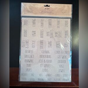 RAE DUNN Signature Collection Organizing Labels